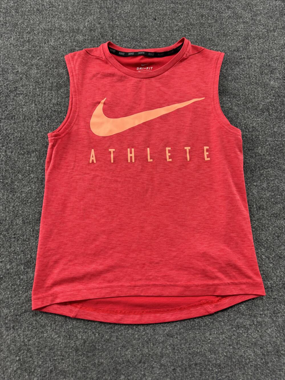 Nike Dri-FIT Athlete Tank Kids Size L Red Sleeveless Athletic Training Shirt